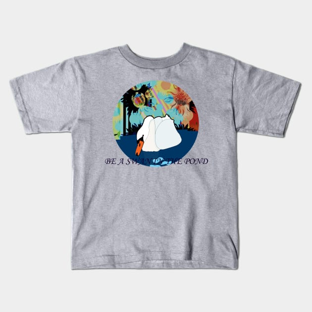 Swan Kids T-Shirt by momomoma